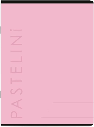 Cuaderno A4 Pastelini rosa rayado, 40 hojas