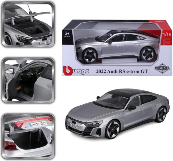 Modelo metálico BBURAGO 1:18 AUDI RS e-tron GT – plateado