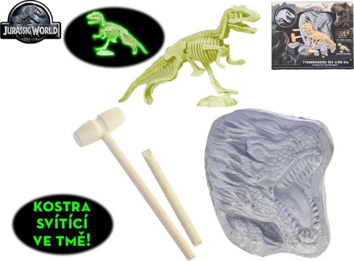 Jurassic World: tallado del esqueleto de T-Rex que brilla en la oscuridad
