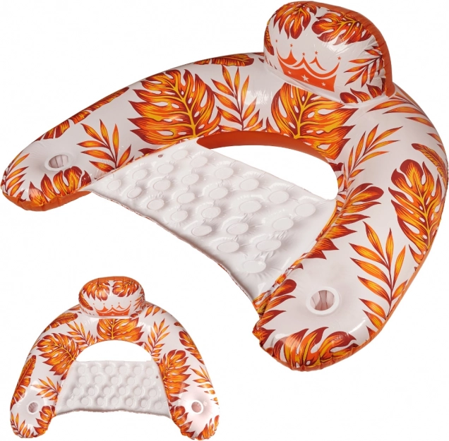 Sillón inflable para el agua en color naranja