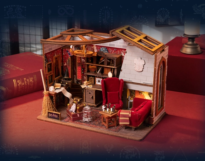 Icónico interior de Gryffindor lleno de detalles