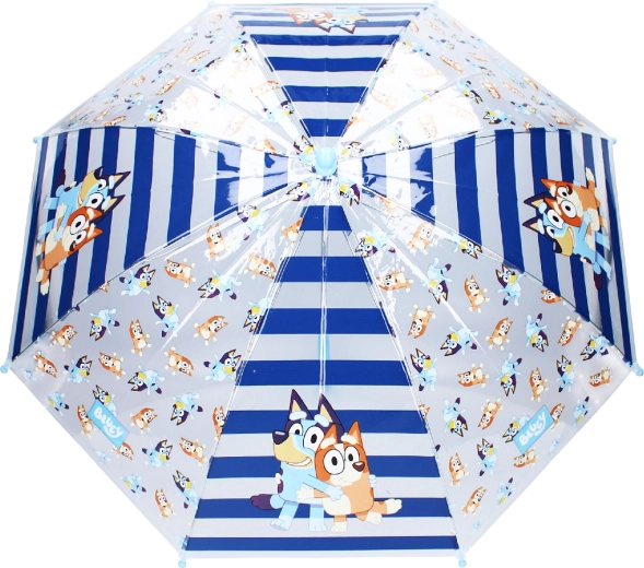 Paraguas infantil transparente Bluey Rainy Days azul claro