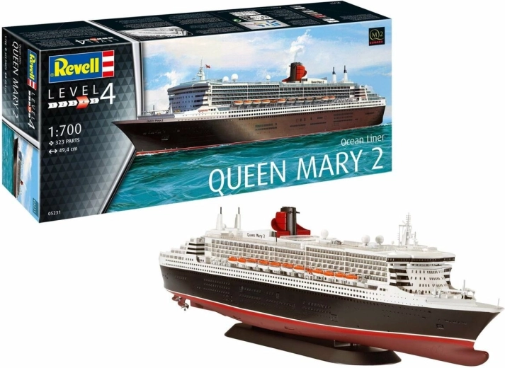 Modelo de barco de plástico Queen Mary 2 1:700