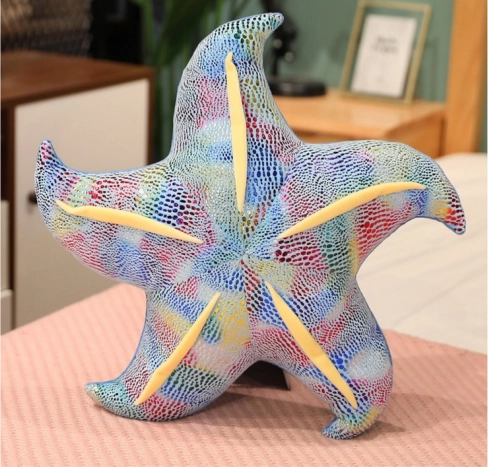 Estrella de peluche azul, cojín 45 cm