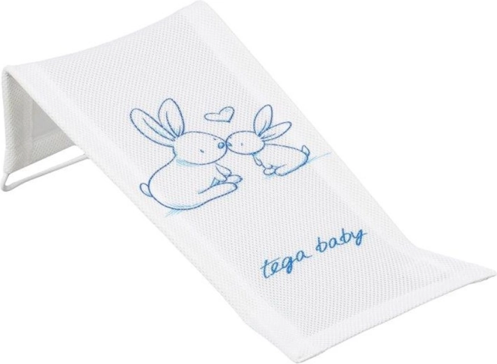 Hamaca de tela para bañera con conejitos, blanca