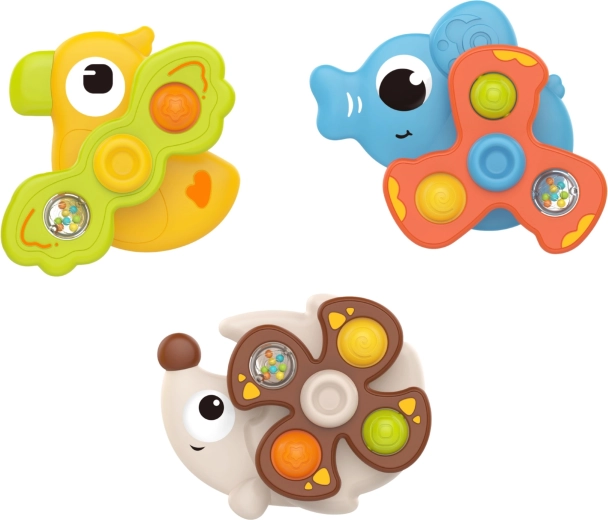 Elementos sensoriales: botones pop-it y sonajero