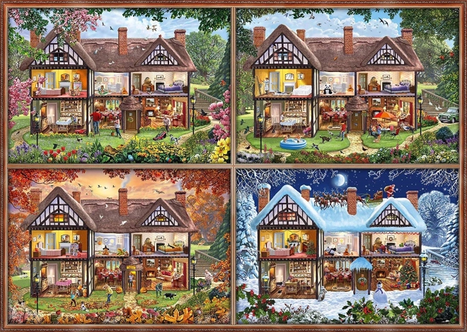 Puzzle SCHMIDT Cabaña en las cuatro estaciones 2000 piezas