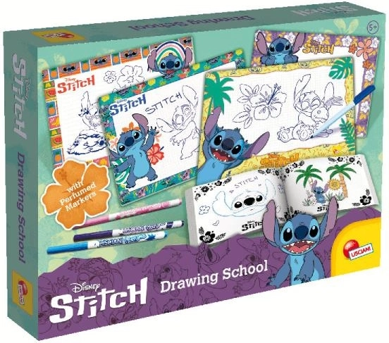Escuela de dibujo con el personaje Stitch