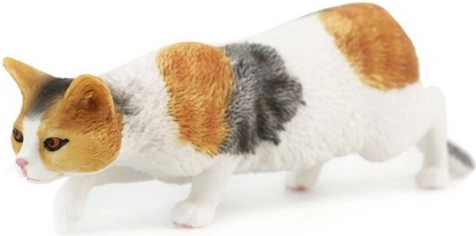 Figura de gato agazapado de 14 cm