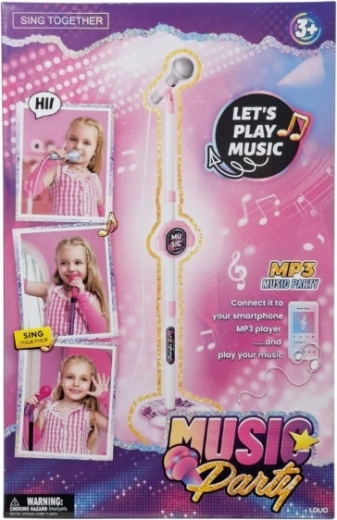 Micrófono de karaoke infantil con luz y música - 1 unidad