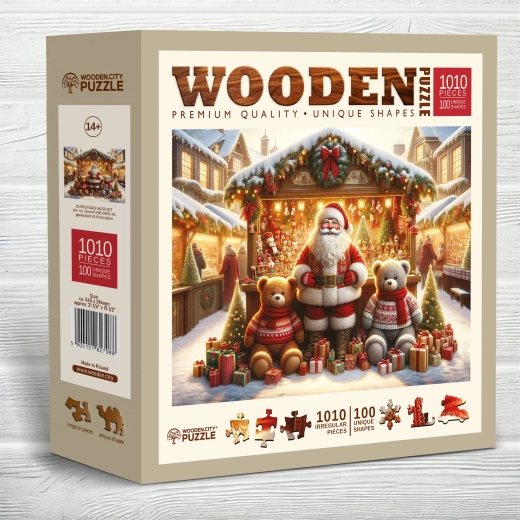 Puzle de madera Mercados navideños 1010 piezas Wooden City