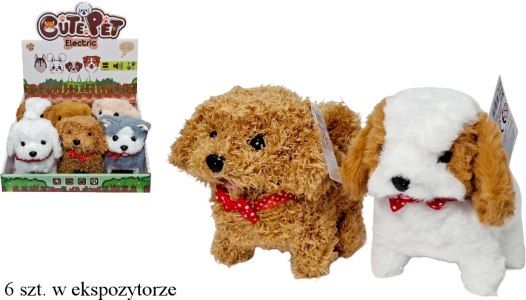 Perrito de peluche interactivo con ladrido y movimiento