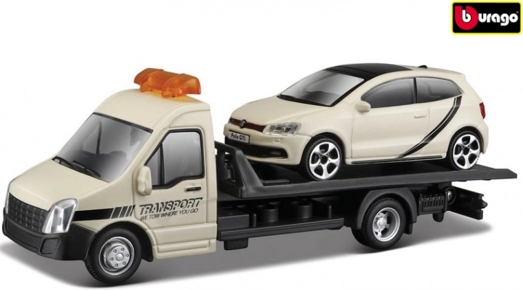 Bburago Street Fire vehículo de transporte con plataforma y VW Polo GTI Mk5 1:43