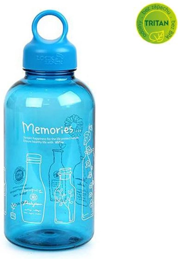 Botella de plástico para agua Bisfree Loop 530 ml azul