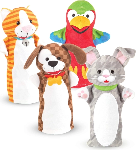Melissa & Doug Playful Pets set de 4 marionetas de animales domésticos