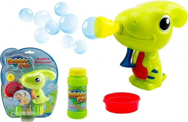 Pistola de pompas Dinosaurio con recambio verde SPARKYS