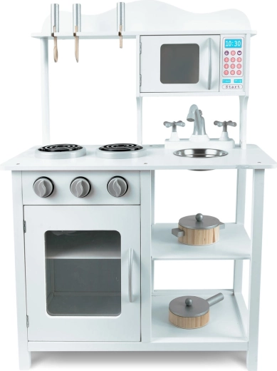 Cocina realista con mandos giratorios