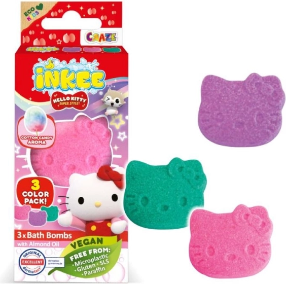Inkee bombas efervescentes para el baño Hello Kitty mini pack