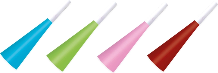 Trompetas de fiesta – set de 4 uds