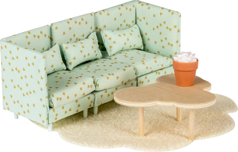 Muebles Lundby para el salón de una casa de muñecas