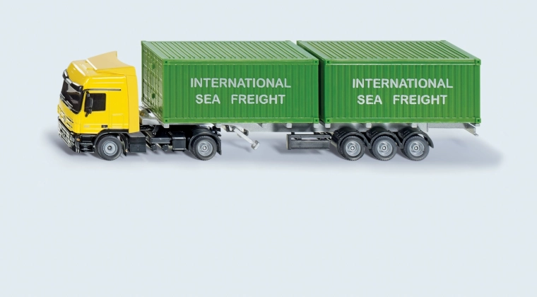 SIKU Super camión Mercedes-Actros con 2 contenedores