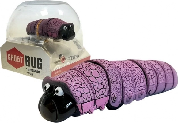 Robot oruga morado con sensor infrarrojo