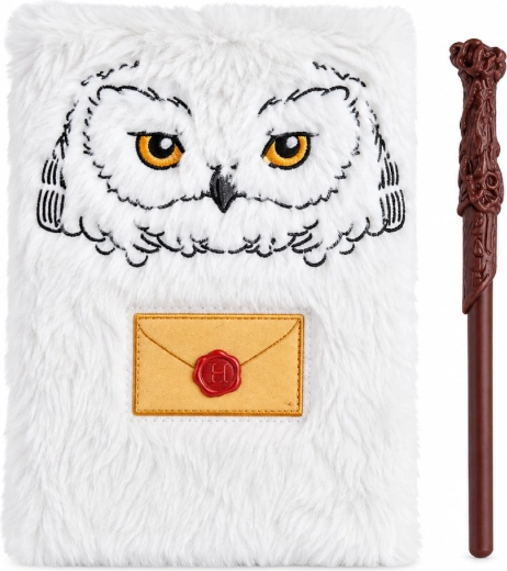 Cuaderno de felpa A5 de Harry Potter con bolígrafo en forma de varita mágica
