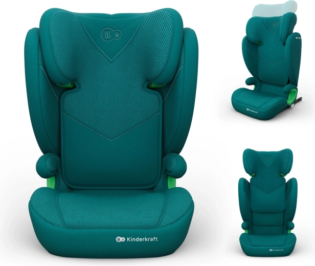 Silla de coche Kinderkraft Junior fix 2 plus i-Size 100–150 cm verde