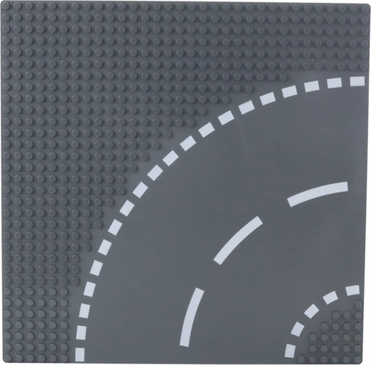 Placa de construcción de carretera con curva 26 x 26 cm