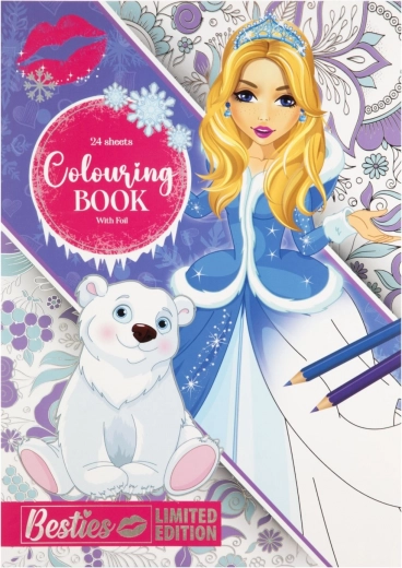Libro de colorear con lámina Besties A4, 24 hojas