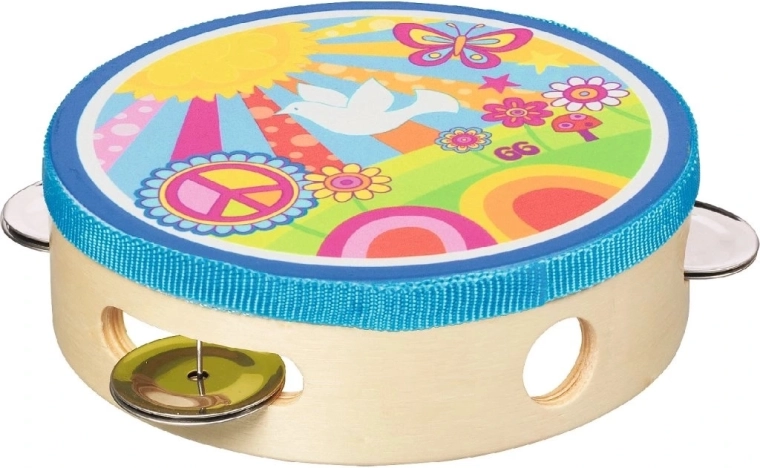 Pandereta Goki Sunshine con cascabeles