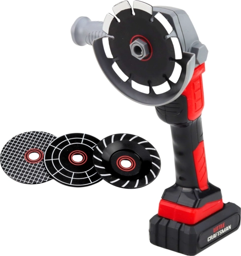 Amoladora angular realista con discos intercambiables