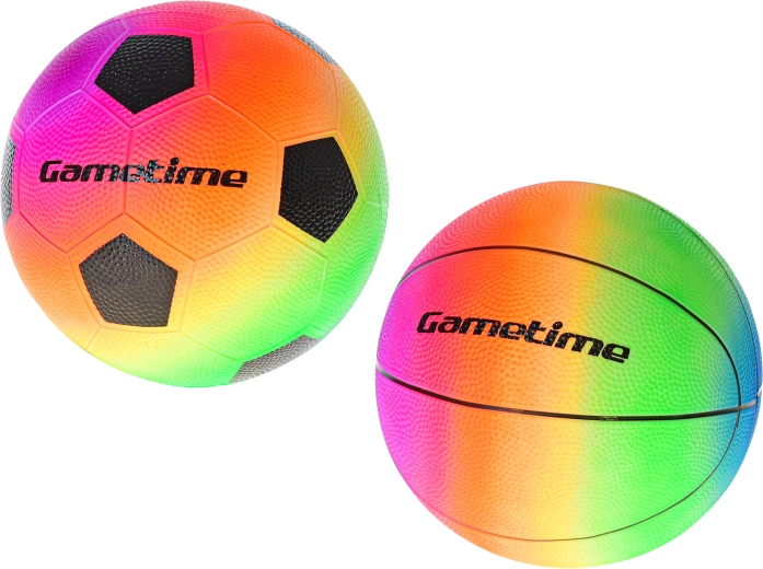 Dos pelotas deportivas en un solo set