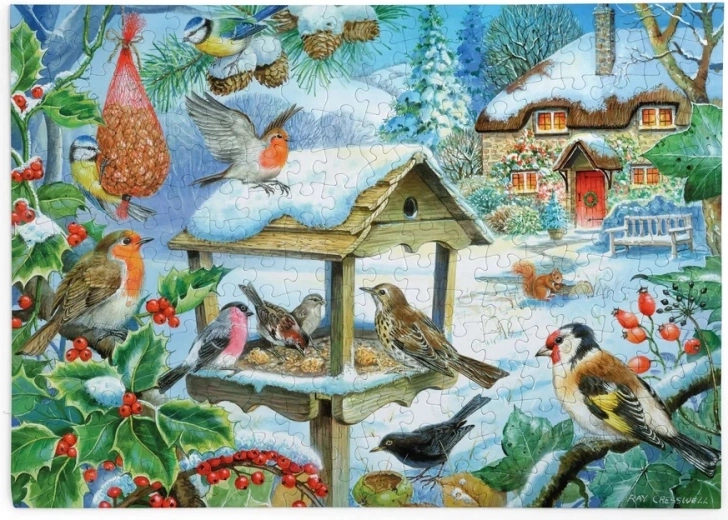 Puzzle House of Puzzles Pájaros en el comedero, 250 piezas grandes