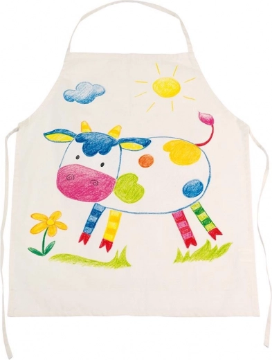 Delantal infantil de algodón para colorear
