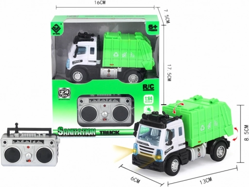Mini camión de basura R/C con luces LED