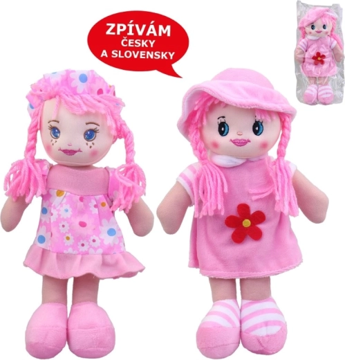 Muñeca textil MaDe con canción checa, 25 cm