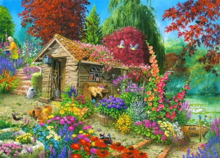 Puzzle Cobertizo de jardín 500 piezas BLUEBIRD