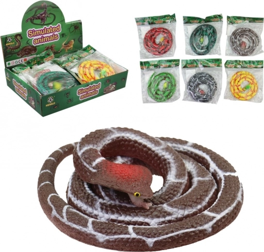Serpiente interactiva de goma de 75 cm para niños