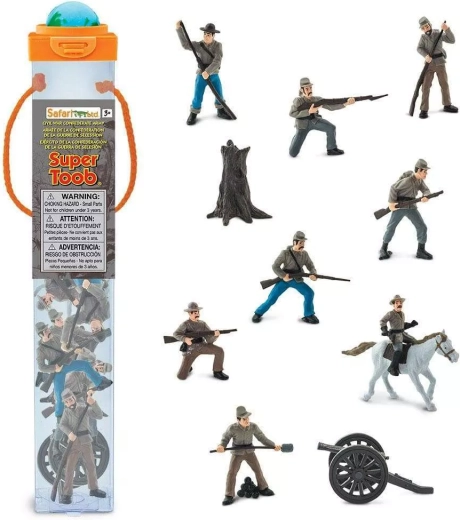 Safari Ltd. tubo con figuras del Ejército de la Confederación