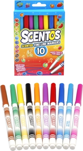 Rotuladores finos perfumados SCENTOS 10 uds