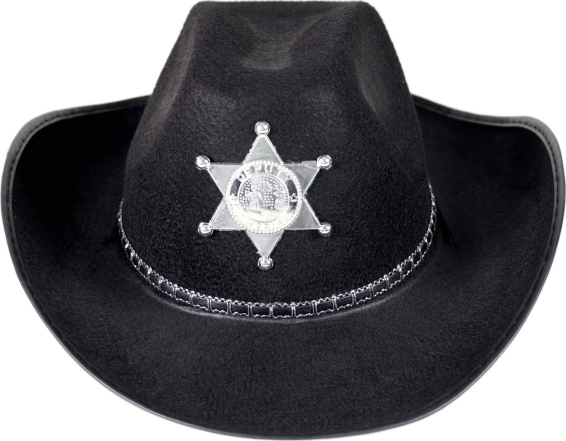 Insignia de sheriff y aspecto western