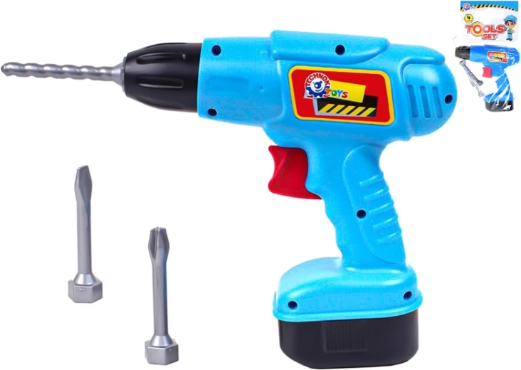 Taladro de plástico infantil con brocas intercambiables 17 cm