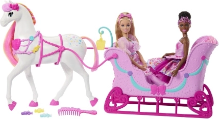 Barbie Cascanueces: trineo con caballo