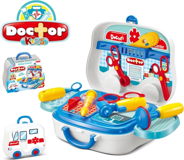 Maletín médico ambulancia PEQUEÑO DOCTOR (14 piezas)