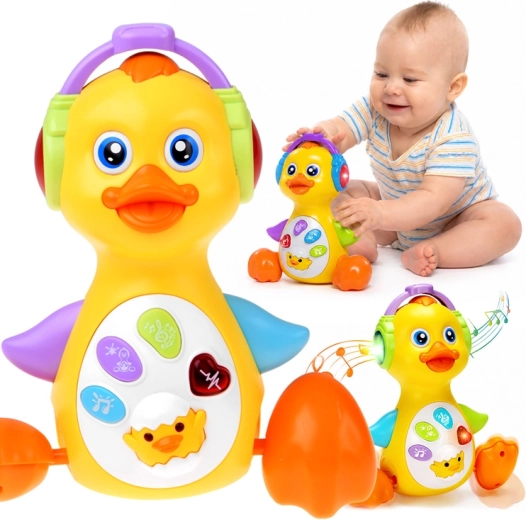 Patito musical interactivo para niños: camina, baila, canta y se ilumina