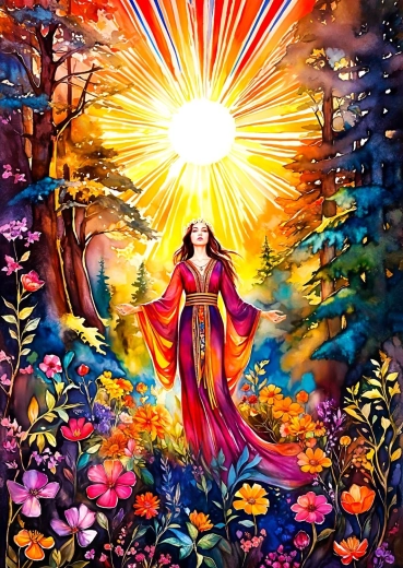 Puzzle Enjoy Diosa en primavera 1000 piezas