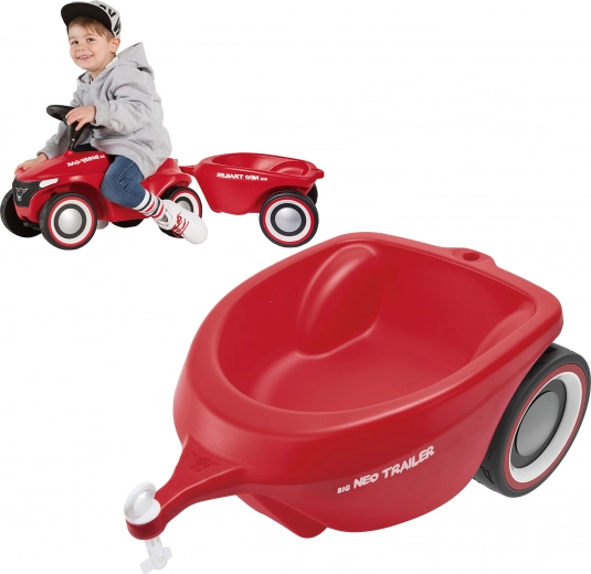 Remolque grande para correpasillos Bobby Car Neo rojo