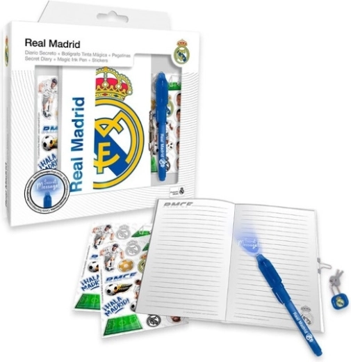 Diario con bolígrafo mágico Real Madrid