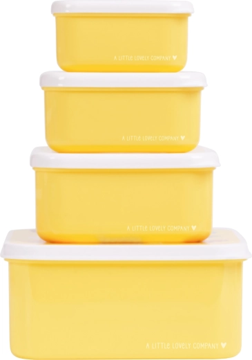 A Little Lovely Company juego de cuatro cajas para snacks Amigos animales - 4 unidades